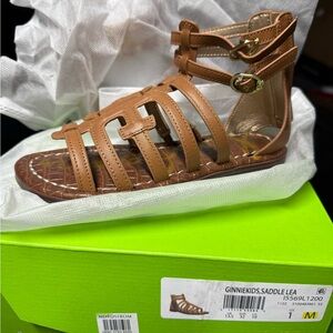 Ginnie Kids Saddle Leather Sandals
